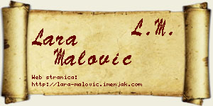 Lara Malović vizit kartica